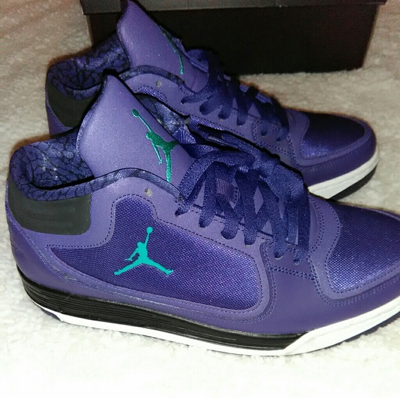 purple turquoise jordans